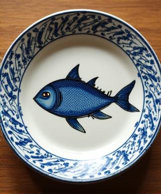 Piatto decorativo riassemblato e dipinto